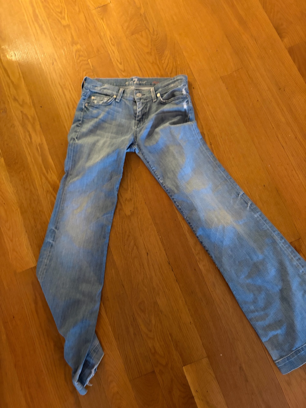 7 For All Mankind Light Blue Straight Jeans
